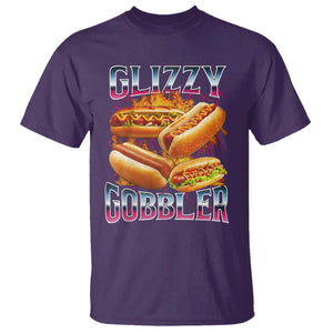 Glizzy Gobbler T Shirt Vintage Hot Dog Meme Funny Foodie Gen Z TS10 Purple Print Your Wear