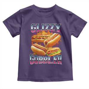 Glizzy Gobbler Toddler T Shirt Vintage Hot Dog Meme Funny Foodie Gen Z TS10 Purple Print Your Wear
