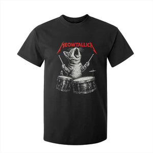 Rock On Vintage Drummer Cat T Shirt For Kid Vintage 90s 80s Band Style Gift for Cat Owners TS10 Black Print Your Wear