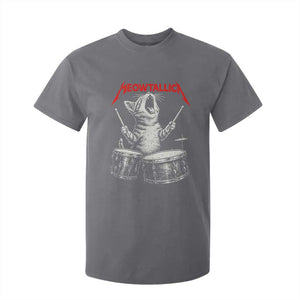 Rock On Vintage Drummer Cat T Shirt For Kid Vintage 90s 80s Band Style Gift for Cat Owners TS10 Charcoal Print Your Wear