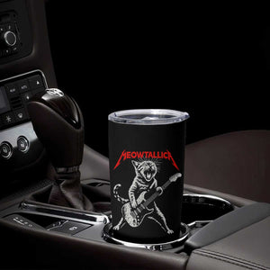 Funny Cat Playing Guitar Tumbler Cup Vintage 90s Classic Rock Star Cat Graphic Rock and Roll TS10 Print Your Wear