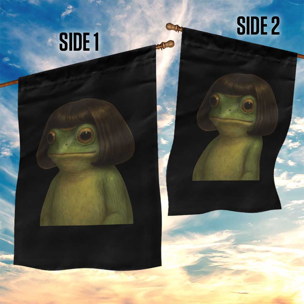 Funny Frog Bob Haircut Meme Garden Flag Silly Toad Trends TS10 Print Your Wear