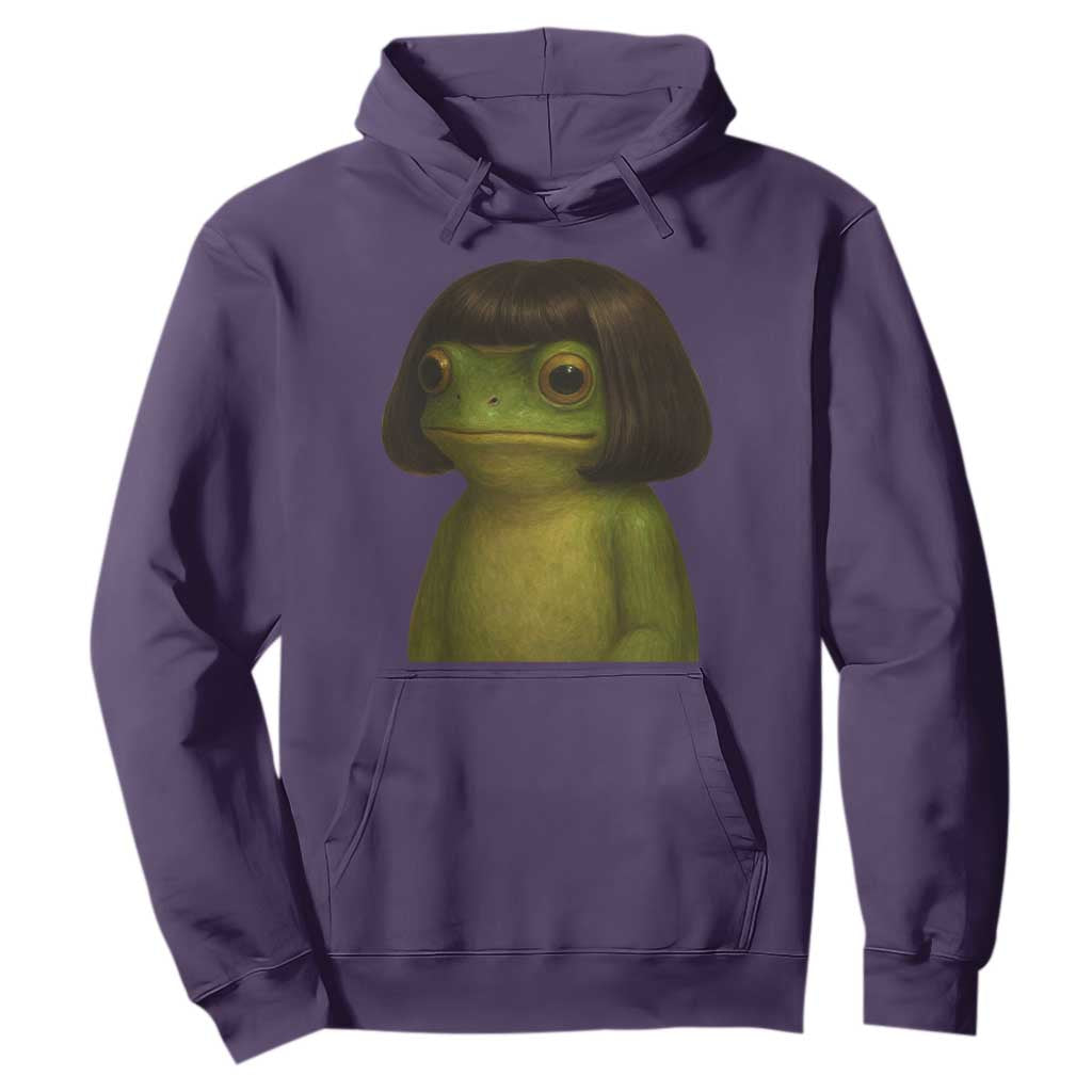 Funny Frog Bob Haircut Meme Hoodie Silly Toad Trends TS10 Purple Print Your Wear