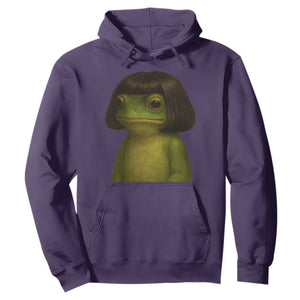 Funny Frog Bob Haircut Meme Hoodie Silly Toad Trends TS10 Purple Print Your Wear