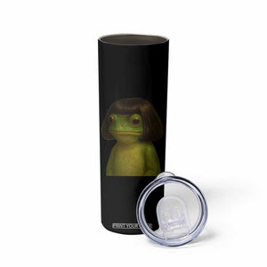 Funny Frog Bob Haircut Meme Skinny Tumbler Silly Toad Trends TS10 Print Your Wear