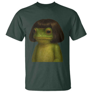 Funny Frog Bob Haircut Meme T Shirt Silly Toad Trends TS10 Dark Forest Green Print Your Wear