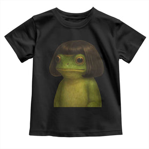 Funny Frog Bob Haircut Meme Toddler T Shirt Silly Toad Trends TS10 Black Print Your Wear