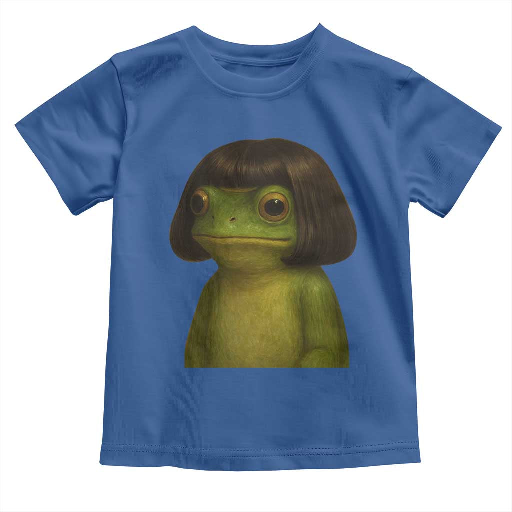 Funny Frog Bob Haircut Meme Toddler T Shirt Silly Toad Trends TS10 Royal Blue Print Your Wear