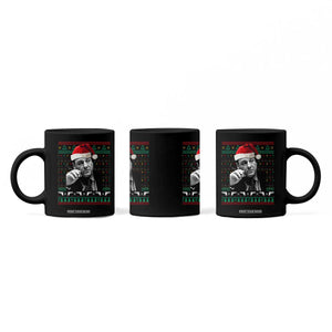 Funny Ugly Christmas Coffee Mug Funny Mafia Gangster Santa Sopranos Smoking TS10 Print Your Wear