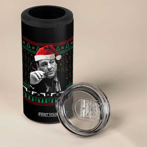 Funny Ugly Christmas 4 in 1 Can Cooler Tumbler Funny Mafia Gangster Santa Sopranos Smoking TS10 Print Your Wear