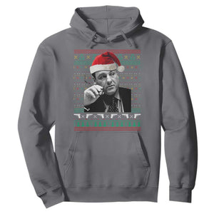 Funny Ugly Christmas Hoodie Funny Mafia Gangster Santa Sopranos Smoking TS10 Charcoal Print Your Wear