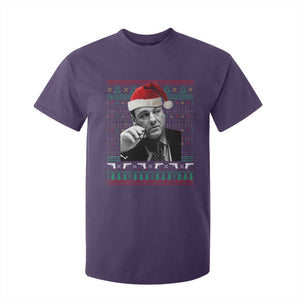 Funny Ugly Christmas T Shirt For Kid Funny Mafia Gangster Santa Sopranos Smoking TS10 Purple Print Your Wear