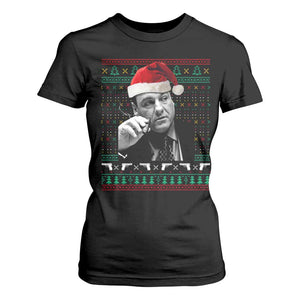 Funny Ugly Christmas T Shirt For Women Funny Mafia Gangster Santa Sopranos Smoking TS10 Black Print Your Wear