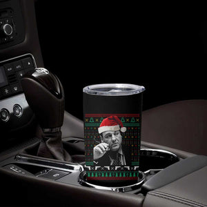 Funny Ugly Christmas Tumbler Cup Funny Mafia Gangster Santa Sopranos Smoking TS10 Print Your Wear