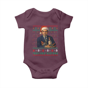 Office Christmas Movie Baby Onesie Funny Retro 90s Movie Ugly Xmas TS10 Maroon Print Your Wear
