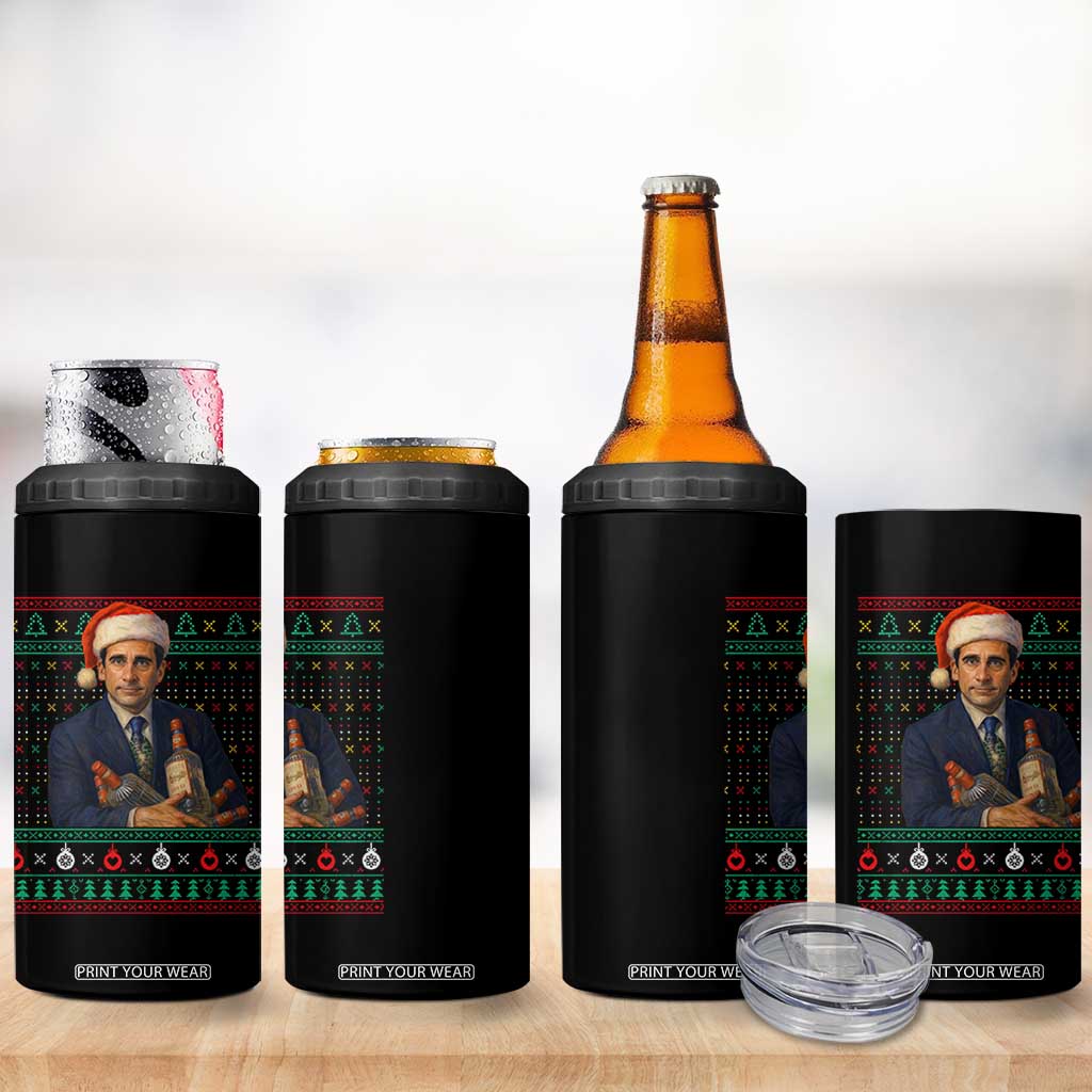 Office Christmas Movie 4 in 1 Can Cooler Tumbler Funny Retro 90s Movie Ugly Xmas TS10 Print Your Wear