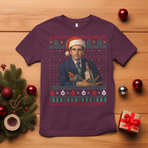 Office Christmas Movie T Shirt Funny Retro 90s Movie Ugly Xmas TS10 Maroon Print Your Wear