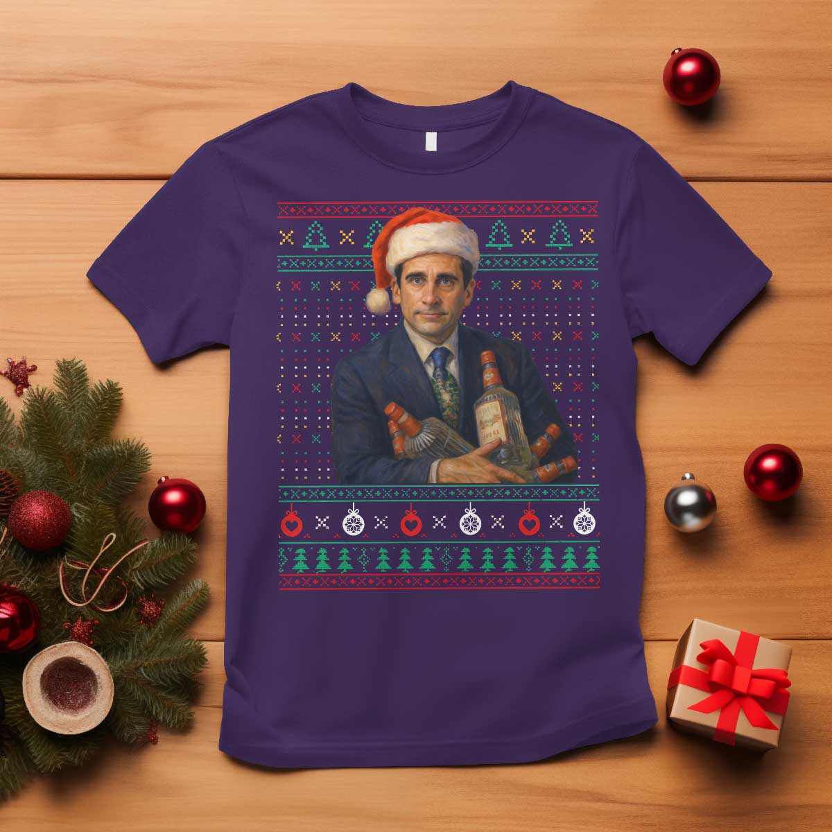 Office Christmas Movie T Shirt Funny Retro 90s Movie Ugly Xmas TS10 Purple Print Your Wear