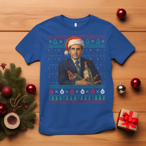 Office Christmas Movie T Shirt Funny Retro 90s Movie Ugly Xmas TS10 Royal Blue Print Your Wear