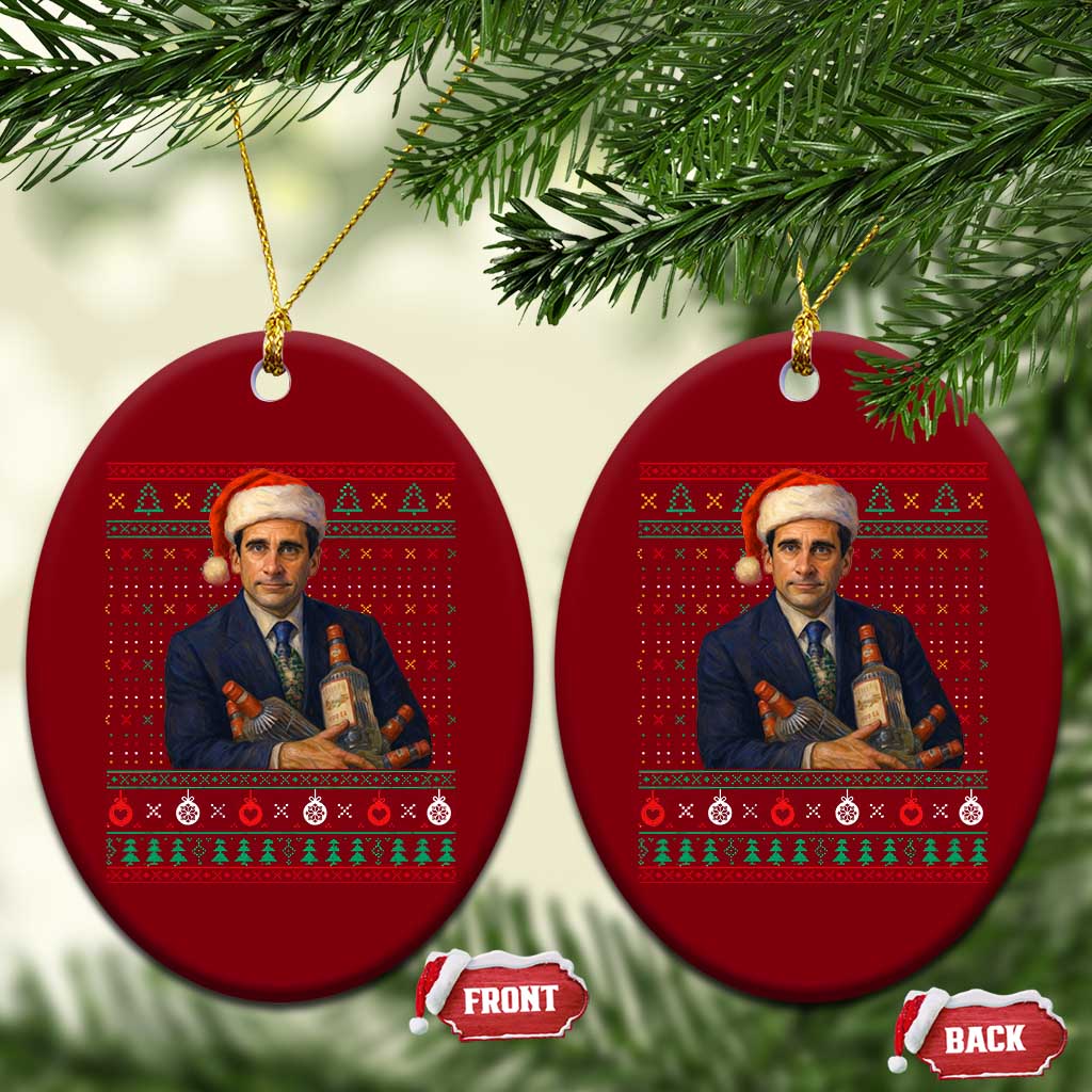 Office Christmas Movie Ceramic Ornament Funny Retro 90s Movie Ugly Xmas TS10 Print Your Wear