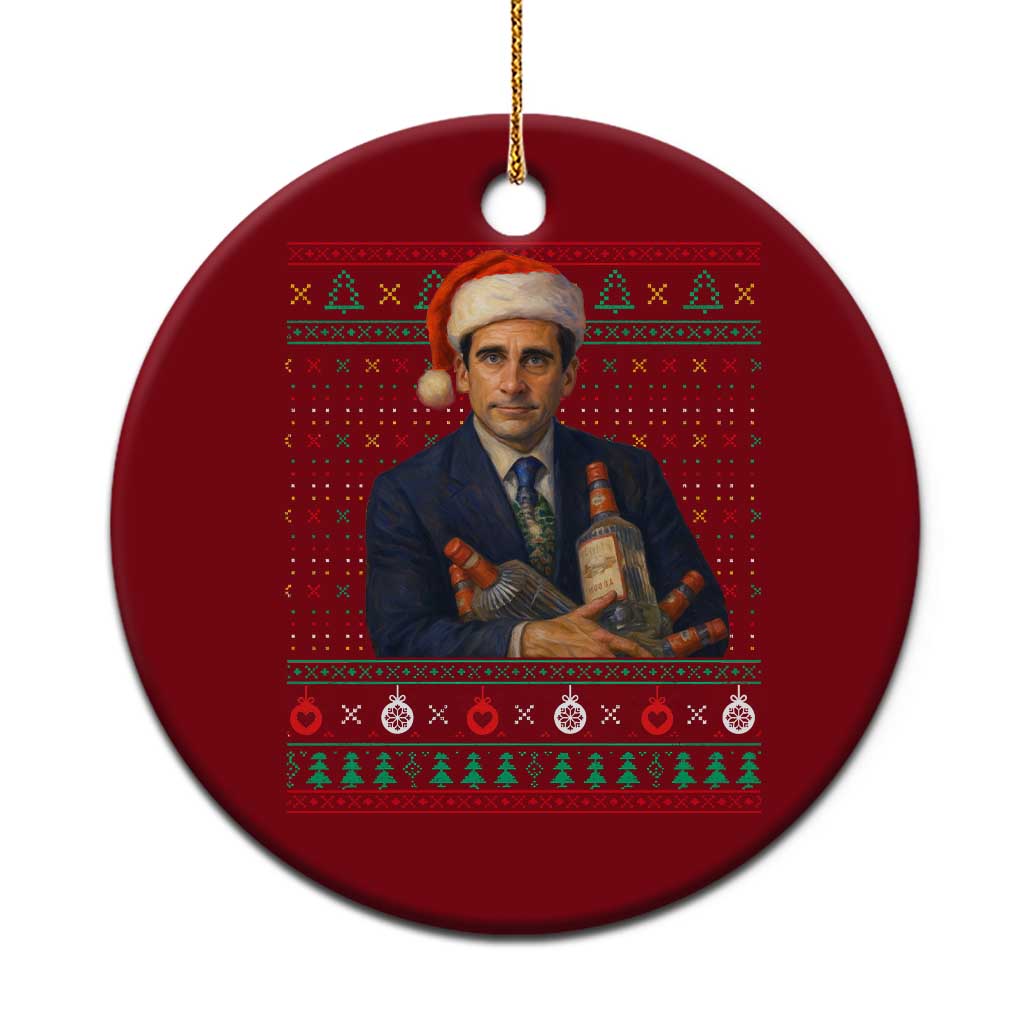 Office Christmas Movie Ceramic Ornament Funny Retro 90s Movie Ugly Xmas TS10 1pc Red Print Your Wear