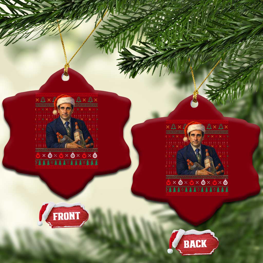 Office Christmas Movie Ceramic Ornament Funny Retro 90s Movie Ugly Xmas TS10 Print Your Wear