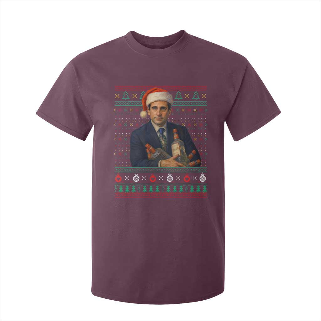 Office Christmas Movie T Shirt For Kid Funny Retro 90s Movie Ugly Xmas TS10 Maroon Print Your Wear