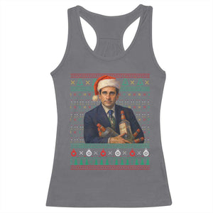 Office Christmas Movie Racerback Tank Top Funny Retro 90s Movie Ugly Xmas TS10 Charcoal Print Your Wear
