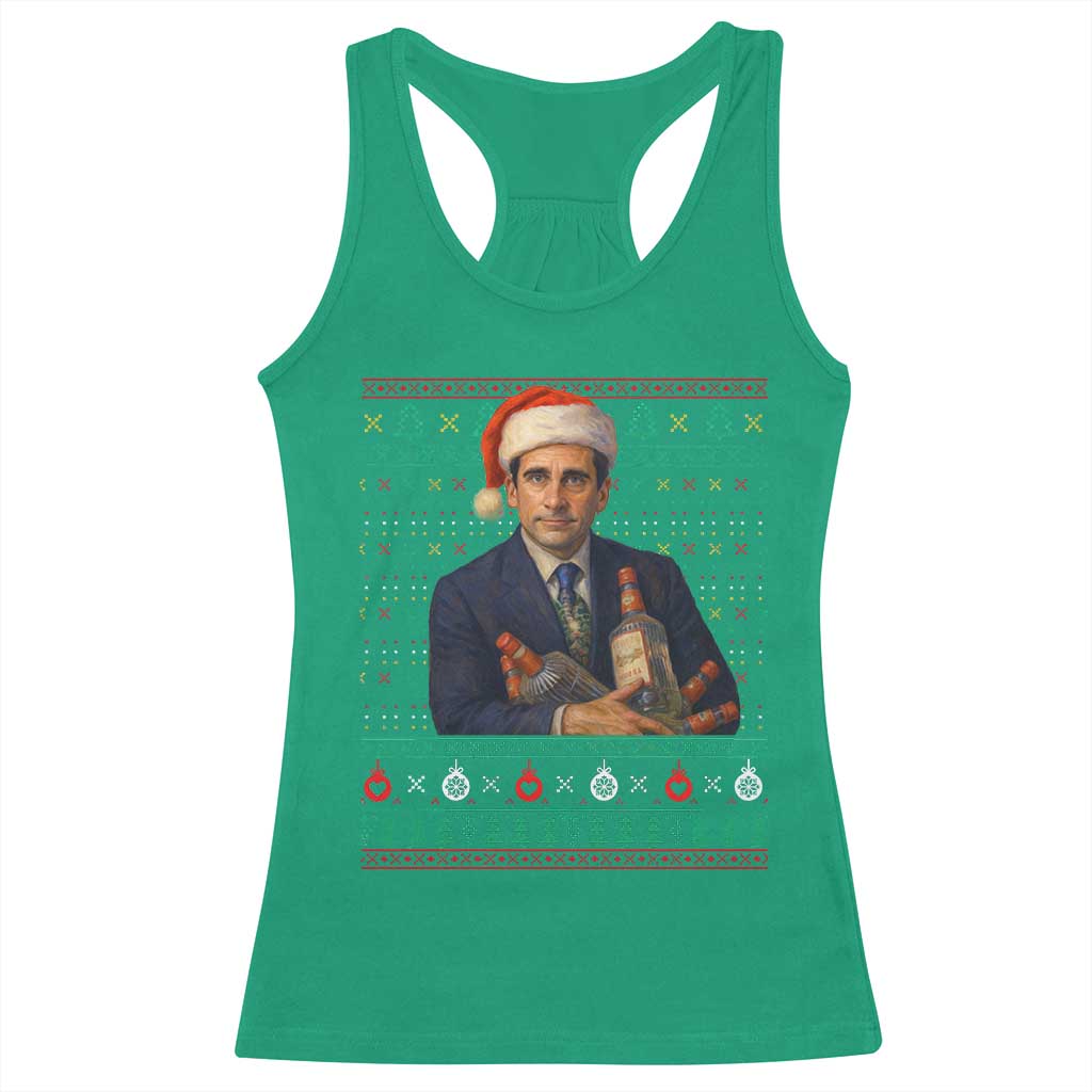 Office Christmas Movie Racerback Tank Top Funny Retro 90s Movie Ugly Xmas TS10 Irish Green Print Your Wear