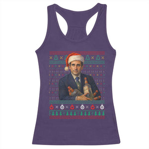 Office Christmas Movie Racerback Tank Top Funny Retro 90s Movie Ugly Xmas TS10 Purple Print Your Wear