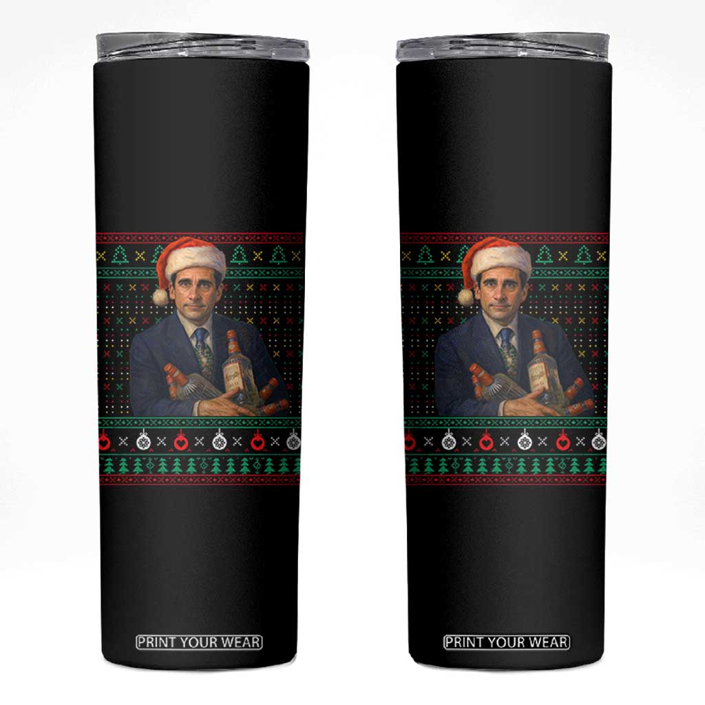 Office Christmas Movie Skinny Tumbler Funny Retro 90s Movie Ugly Xmas TS10 Black Print Your Wear
