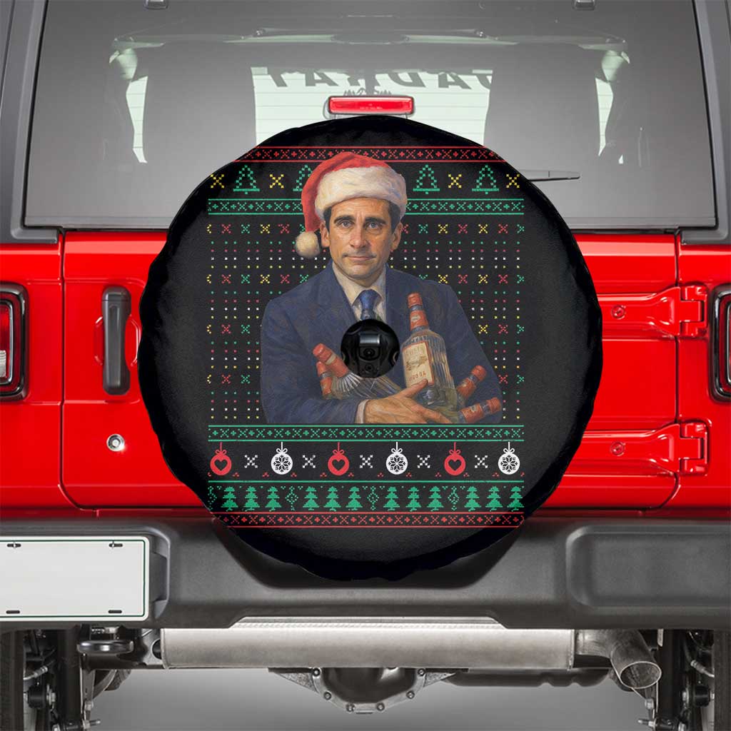 Office Christmas Movie Spare Tire Cover Funny Retro 90s Movie Ugly Xmas TS10 Black Print Your Wear