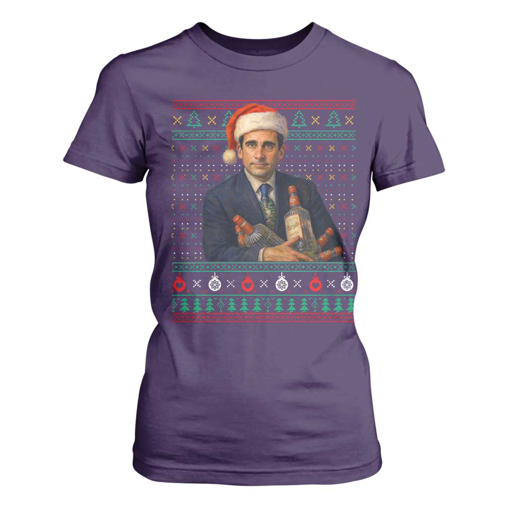 Office Christmas Movie T Shirt For Women Funny Retro 90s Movie Ugly Xmas TS10 Purple Print Your Wear