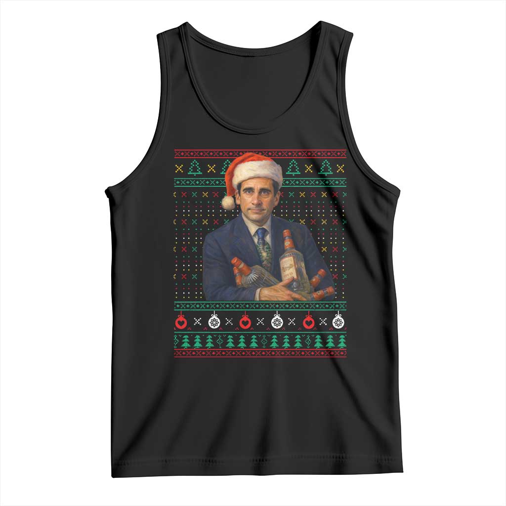 Office Christmas Movie Tank Top Funny Retro 90s Movie Ugly Xmas TS10 Black Print Your Wear