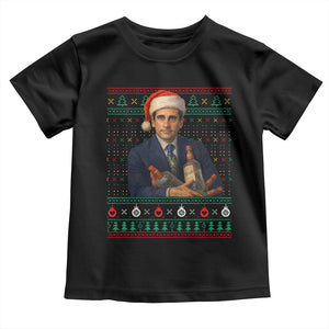 Office Christmas Movie Toddler T Shirt Funny Retro 90s Movie Ugly Xmas TS10 Black Print Your Wear