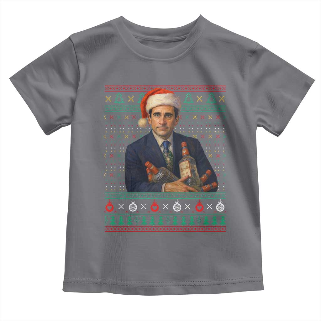 Office Christmas Movie Toddler T Shirt Funny Retro 90s Movie Ugly Xmas TS10 Charcoal Print Your Wear