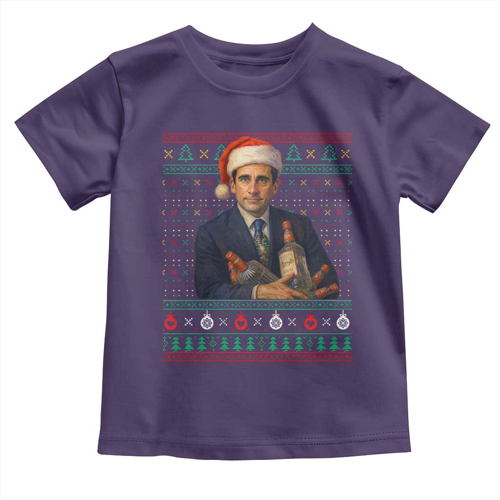 Office Christmas Movie Toddler T Shirt Funny Retro 90s Movie Ugly Xmas TS10 Purple Print Your Wear