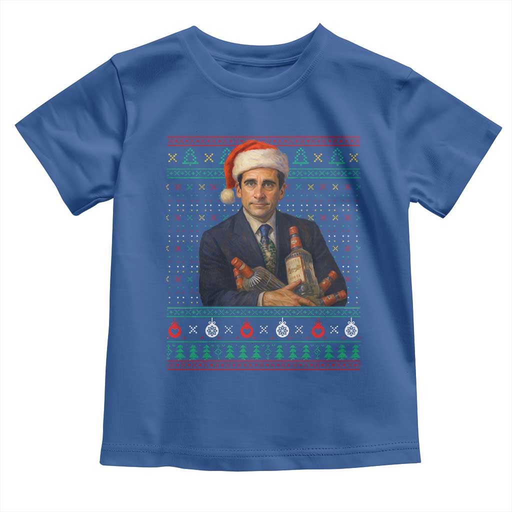 Office Christmas Movie Toddler T Shirt Funny Retro 90s Movie Ugly Xmas TS10 Royal Blue Print Your Wear