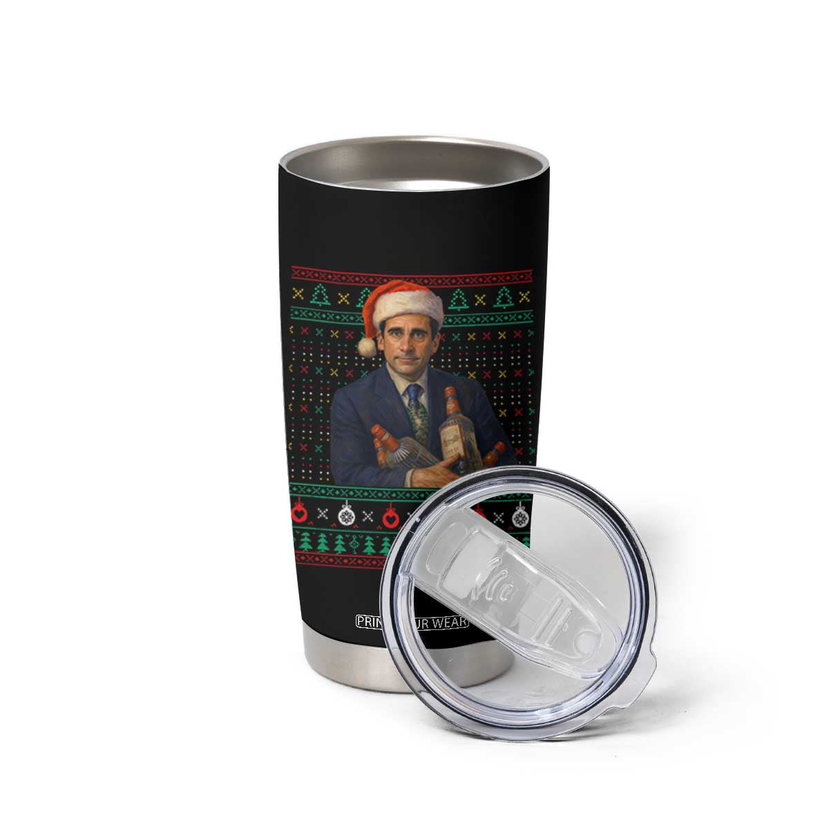 Office Christmas Movie Tumbler Cup Funny Retro 90s Movie Ugly Xmas TS10 Print Your Wear