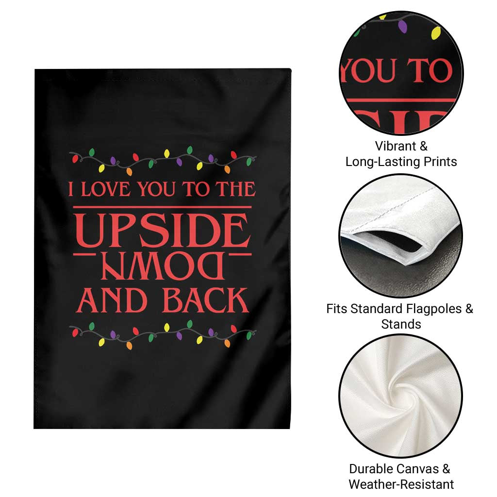 I Love You To The Upside Down Stranger Christmas Garden Flag And Back Ugly Xmas Lights TS10 Print Your Wear