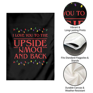 I Love You To The Upside Down Stranger Christmas Garden Flag And Back Ugly Xmas Lights TS10 Print Your Wear
