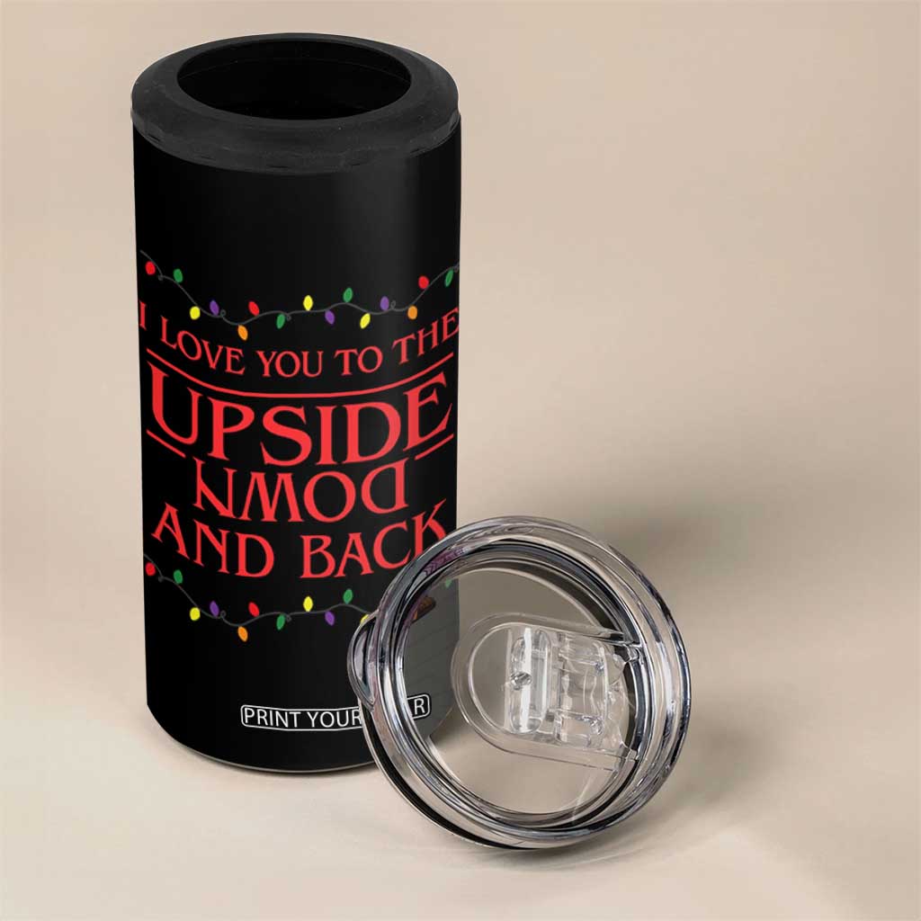 I Love You To The Upside Down Stranger Christmas 4 in 1 Can Cooler Tumbler And Back Ugly Xmas Lights TS10 Print Your Wear