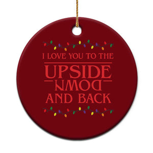 I Love You To The Upside Down Stranger Christmas Ceramic Ornament And Back Ugly Xmas Lights TS10 1pc Red Print Your Wear