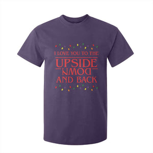 I Love You To The Upside Down Stranger Christmas T Shirt For Kid And Back Ugly Xmas Lights TS10 Purple Print Your Wear