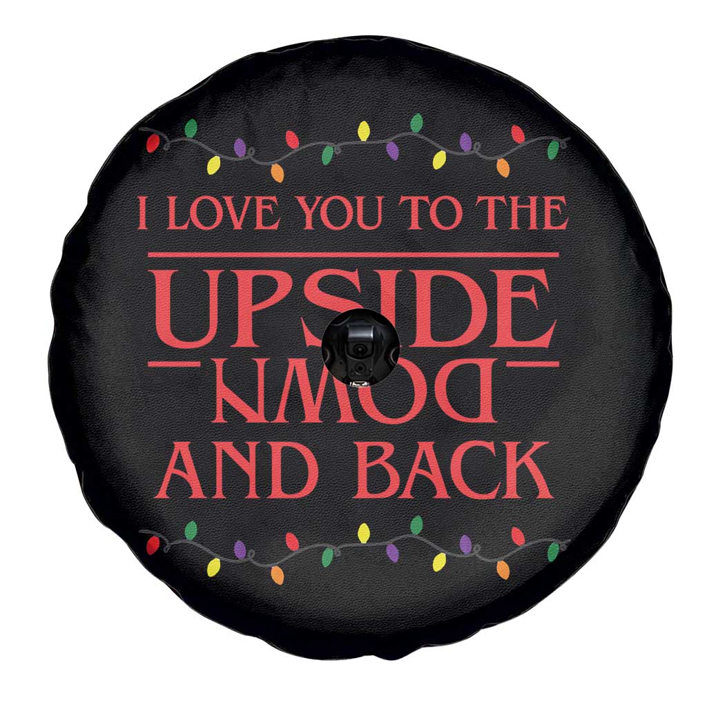 I Love You To The Upside Down Stranger Christmas Spare Tire Cover And Back Ugly Xmas Lights TS10 Print Your Wear