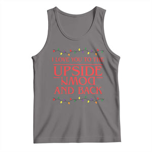 I Love You To The Upside Down Stranger Christmas Tank Top And Back Ugly Xmas Lights TS10 Deep Heather Print Your Wear