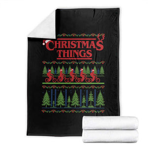 Christmas Things Throw Blanket Vintage Movie TV Series Retro TS10 Black Print Your Wear