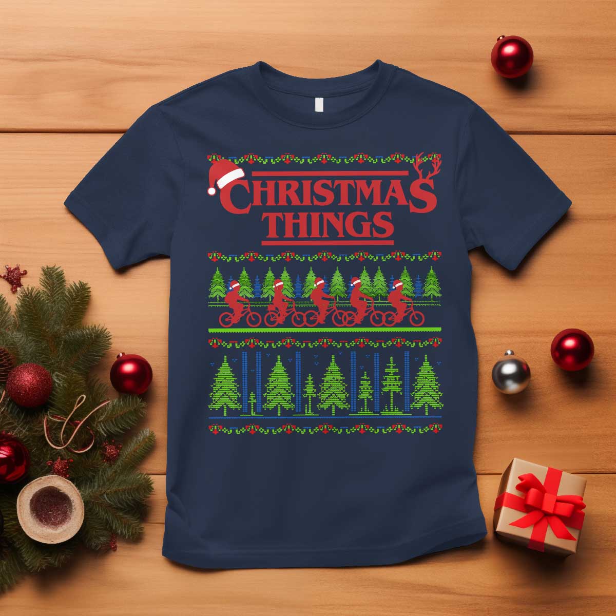 Christmas Things T Shirt Vintage Movie TV Series Retro TS10 Navy Print Your Wear