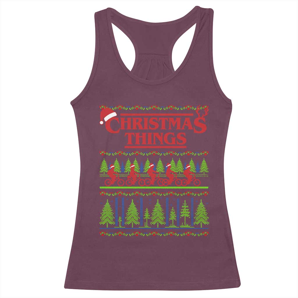 Christmas Things Racerback Tank Top Vintage Movie TV Series Retro TS10 Maroon Print Your Wear