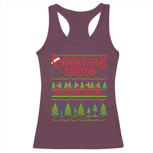 Christmas Things Racerback Tank Top Vintage Movie TV Series Retro TS10 Maroon Print Your Wear